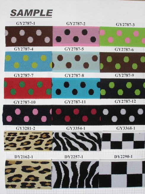1" & 1.5" jacquard elastic